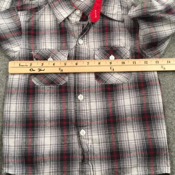 Quad Seven Boys 5‎ Plaid Woven Button Shirt Long Sleeve 100% Cotton - Picture 7 of 10